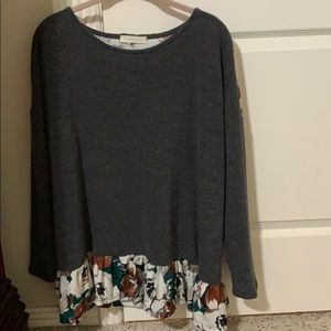 Grey/Floral Sweater in perfect condition
